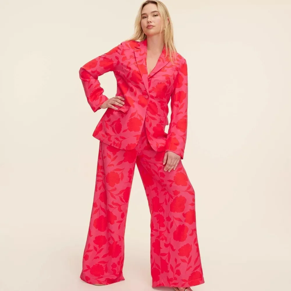 New! Kate Spade x‎ Target Extra Small Classic Rose Blazer Pink/Red XS Jacket NWT